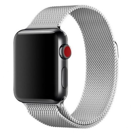 Apple Watch 8 Milanese Armband Silber Smartwatcharmbaender