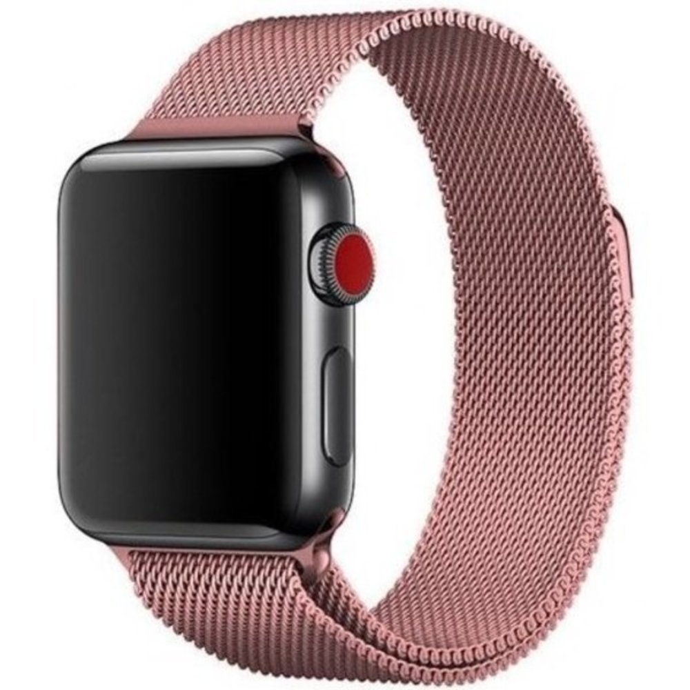 Strap-it® Strap-it Apple Watch 8 Milanese Armband (Rosa)