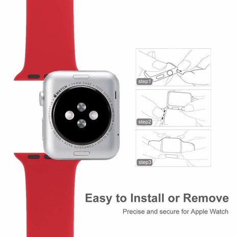 Strap-it® Strap-It Apple Watch Ultra Silikonarmband (Rot) Strap-it® Strap-It Apple Watch Ultra Silikonarmband (Rot)