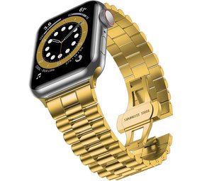 Strap-it® Apple Watch Ultra Presidential Stahlarmband (Gold) Strap-it® Apple Watch Ultra Presidential Stahlarmband (Gold)