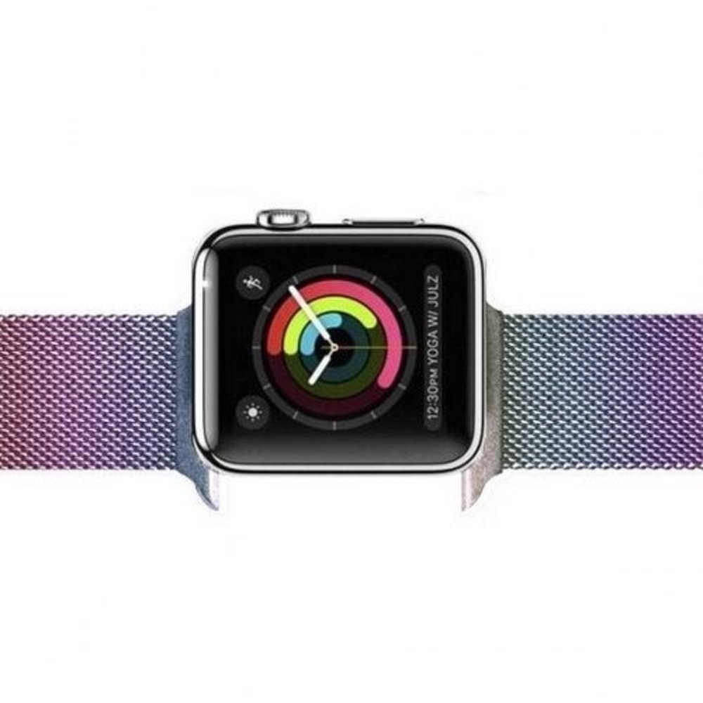 Strap-it® Strap-It Apple Watch Ultra Milanese Armband (Regenbogen) Strap-it® Strap-It Apple Watch Ultra Milanese Armband (Regenbogen)