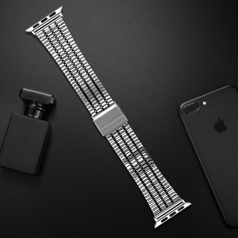 Strap-it® Strap-It Apple Watch Ultra Edelstahlarmband (Silber/Schwarz) Strap-it® Strap-It Apple Watch Ultra Edelstahlarmband (Silber/Schwarz)