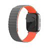 Strap-it® Strap-It Apple Watch Ultra Magnetisches Silikonarmband (Grau/Orange) Strap-it® Strap-It Apple Watch Ultra Magnetisches Silikonarmband (Grau/Orange)