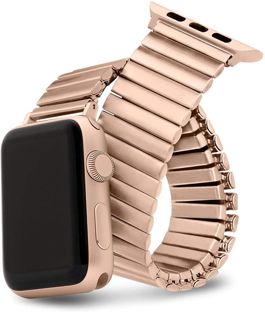 Strap-it® Strap-It Apple Watch Ultra Stretcharmband Stahl (Roségold)