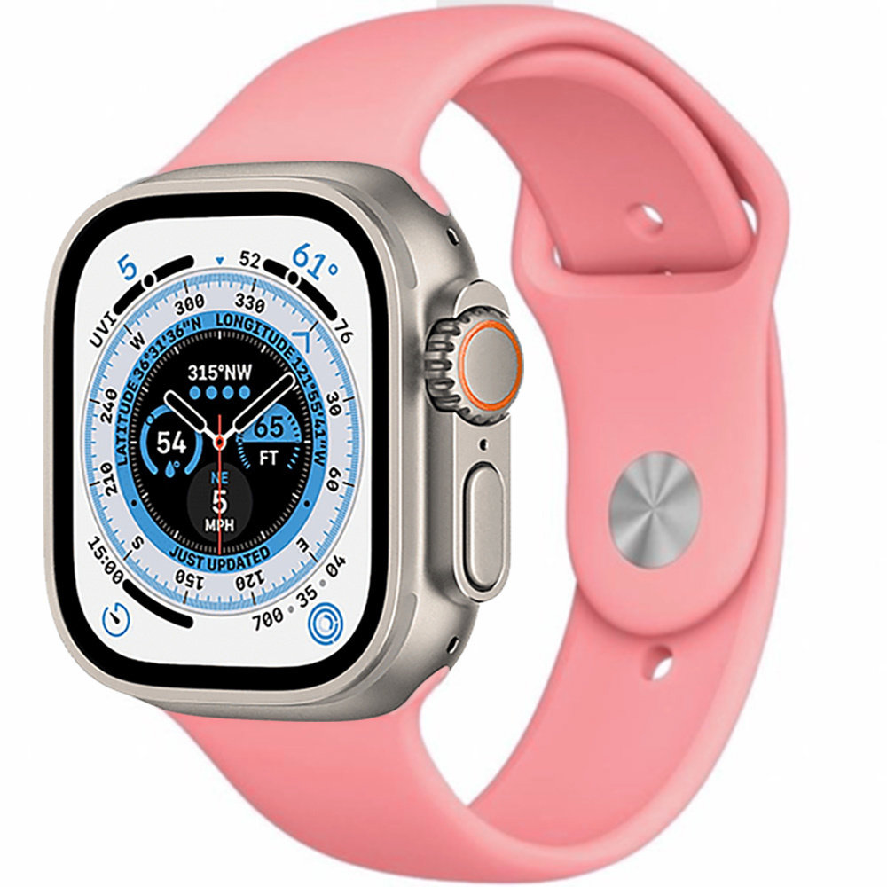 Strap-it® Strap-It Apple Watch Ultra Silikonarmband (Pink) Strap-it® Strap-It Apple Watch Ultra Silikonarmband (Pink)