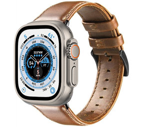 Strap-it® Apple Watch Ultra Lederarmband (Braun) Strap-it® Apple Watch Ultra Lederarmband (Braun)