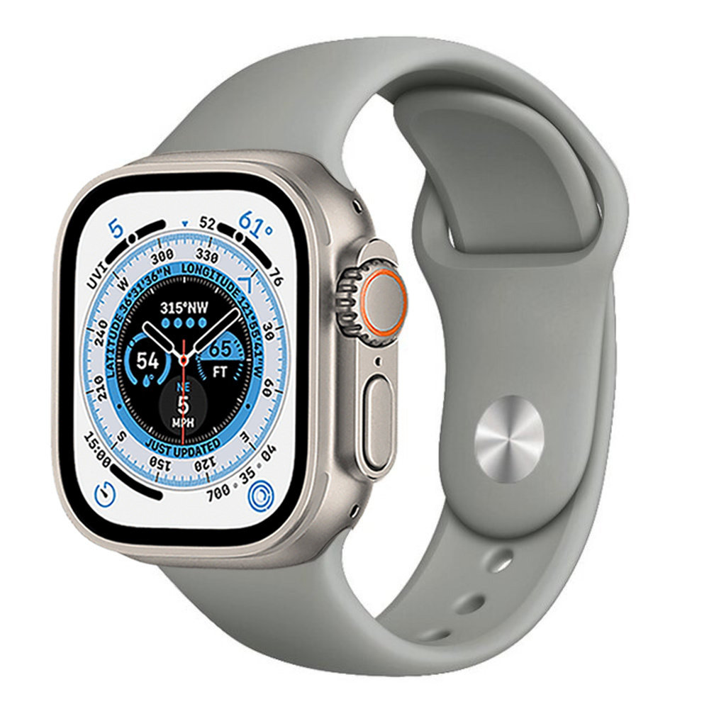 Strap-it® Strap-It Apple Watch Ultra Silikonarmband (Grau)