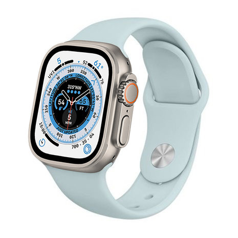 Strap-it® Strap-It Apple Watch Ultra Silikonarmband (Hellblau) Strap-it® Strap-It Apple Watch Ultra Silikonarmband (Hellblau)
