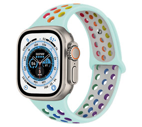 Strap-it® Apple Watch Ultra Sport Armband (Buntes Hellblau) Strap-it® Apple Watch Ultra Sport Armband (Buntes Hellblau)