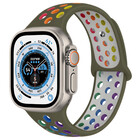Strap-it® Strap-It Apple Watch Ultra Sport Armband (Buntes Olivgrün)