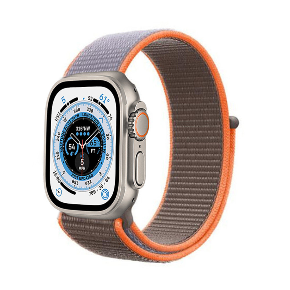 Strap-it® Strap-It Apple Watch Ultra Nylonarmband (Braun-Orange) Strap-it® Strap-It Apple Watch Ultra Nylonarmband (Braun-Orange)
