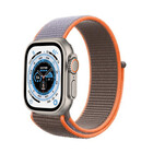 Strap-it® Strap-It Apple Watch Ultra Nylonarmband (Braun-Orange)