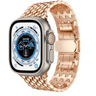Strap-it® Strap-It Apple Watch Ultra Drachenarmband Stahl (Roségold)