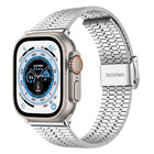 Strap-it® Strap-It Apple Watch Ultra Edelstahlarmband (Silber)