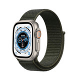 Strap-it® Apple Watch Ultra Nylonarmband (Dunkelgrün)