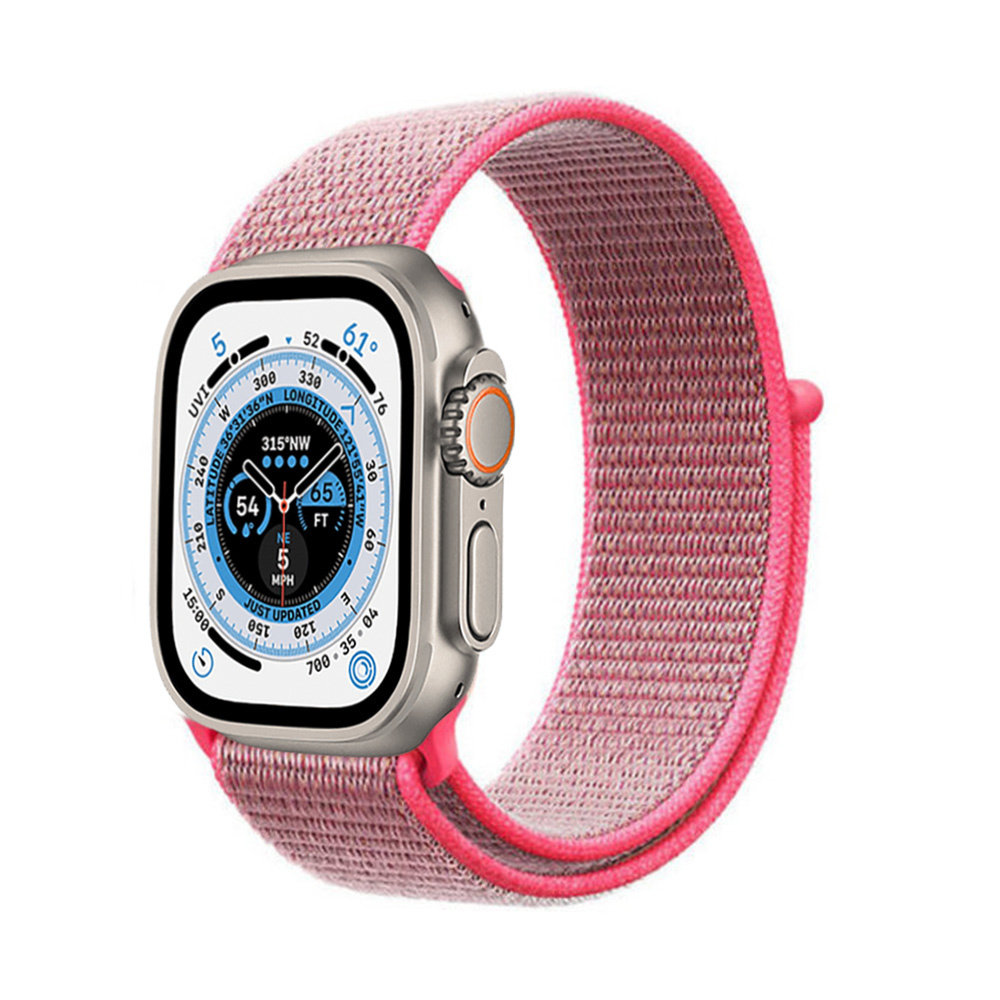 Strap-it® Strap-It Apple Watch Ultra Nylonarmband (Pink) Strap-it® Strap-It Apple Watch Ultra Nylonarmband (Pink)