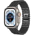 Strap-it® Strap-It Apple Watch Ultra Stahlperlenarmband (Schwarz)