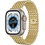 Strap-it® Apple Watch Ultra Stahlperlenarmband (Gold)