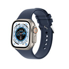 Strap-it® Strap-It Apple Watch Ultra Silikon Schnallenband (Dunkelblau)