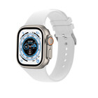 Strap-it® Strap-It Apple Watch Ultra Silikon Schnallenband (Weiß)