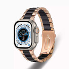 Strap-it® Strap-It Apple Watch Ultra Kermik-Stahlarmband (Roségold/Schwarz)