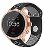Strap-it® Strap-it Fossil Gen 5e - 42mm Sportarmband - Schwarz/Grau Strap-it® Strap-it Fossil Gen 5e - 42mm Sportarmband - Schwarz/Grau