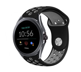 Strap-it® Fossil Gen 5e - 44mm Sportarmband (Schwarz/Grau) Strap-it® Fossil Gen 5e - 44mm Sportarmband (Schwarz/Grau)