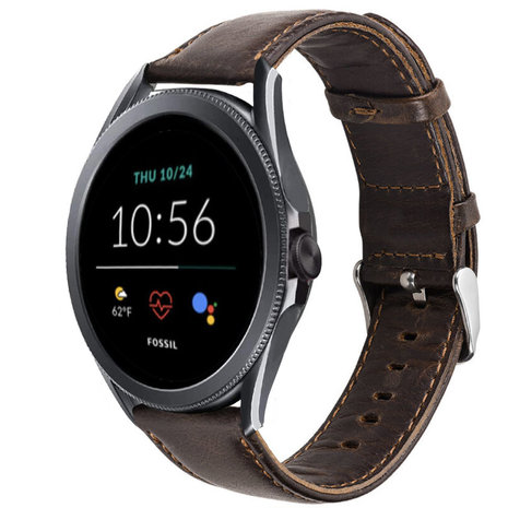 Strap-it® Strap-it Fossil Gen 5e - 44mm Lederarmband (Dunkelbraun) Strap-it® Strap-it Fossil Gen 5e - 44mm Lederarmband (Dunkelbraun)