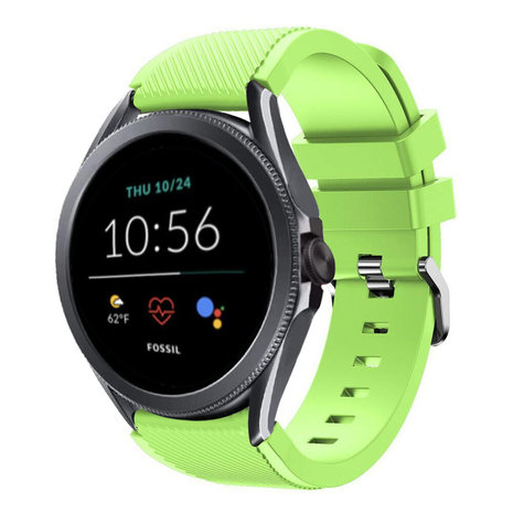Strap-it® Strap-it Fossil Gen 5e - 44mm Silikon Armband (Hellgrün)