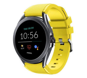 Strap-it® Fossil Gen 5e - 44mm Silikon Armband (Gelb) Strap-it® Fossil Gen 5e - 44mm Silikon Armband (Gelb)