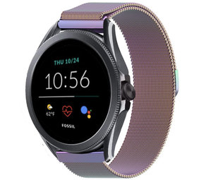 Strap-it® Fossil Gen 5e - 44mm Milanese Armband (Regenbogen) Strap-it® Fossil Gen 5e - 44mm Milanese Armband (Regenbogen)