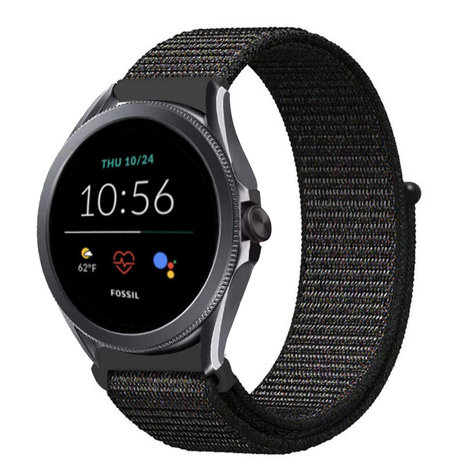 Strap-it® Strap-it Fossil Gen 5e - 44mm Nylon Armband (Schwarz) Strap-it® Strap-it Fossil Gen 5e - 44mm Nylon Armband (Schwarz)