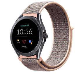 Strap-it® Fossil Gen 5e - 44mm Nylon Armband (Rosa Sand) Strap-it® Fossil Gen 5e - 44mm Nylon Armband (Rosa Sand)