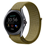 Strap-it® Fossil Gen 5e - 44mm Nylon Armband (Oliv) Strap-it® Fossil Gen 5e - 44mm Nylon Armband (Oliv)