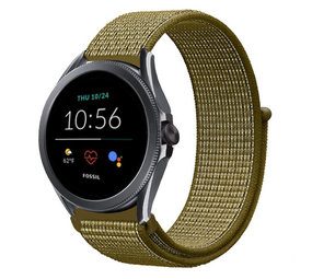 Strap-it® Fossil Gen 5e - 44mm Nylon Armband (Oliv) Strap-it® Fossil Gen 5e - 44mm Nylon Armband (Oliv)