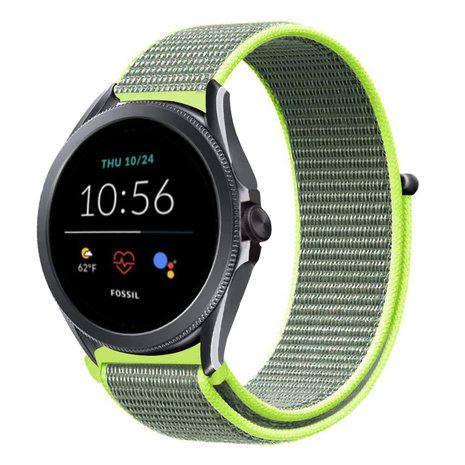 Strap-it® Strap-it Fossil Gen 5e - 44mm Nylon Armband (fluoreszierend)