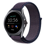 Strap-it® Fossil Gen 5e - 44mm Nylon Armband (Lila-Blau) Strap-it® Fossil Gen 5e - 44mm Nylon Armband (Lila-Blau)
