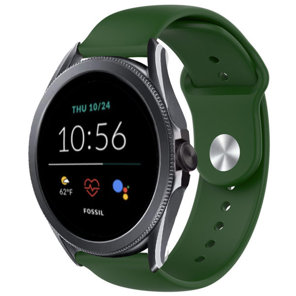 Strap-it® Strap-it Fossil Gen 5e - 44mm Sportarmband (Armeegrün)