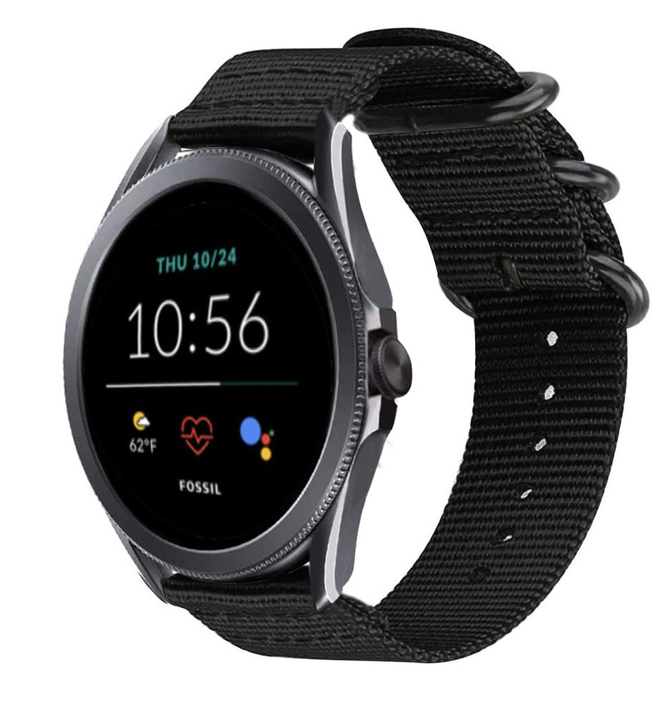 Strap-it® Strap-it Fossil Gen 5e - 44mm Nylon Schnallenarmband (Schwarz) Strap-it® Strap-it Fossil Gen 5e - 44mm Nylon Schnallenarmband (Schwarz)