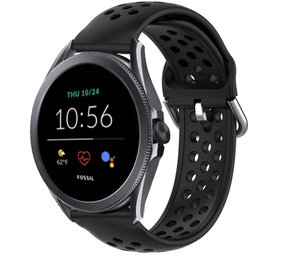 Strap-it® Fossil Gen 5e - 44mm Silikon Armband mit Löchern (Schwarz) Strap-it® Fossil Gen 5e - 44mm Silikon Armband mit Löchern (Schwarz)