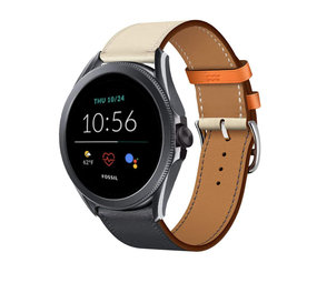 Strap-it® Fossil Gen 5e - 44mm Lederarmband (Weiß/Dunkelblau) Strap-it® Fossil Gen 5e - 44mm Lederarmband (Weiß/Dunkelblau)