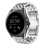 Strap-it® Fossil Gen 5e - 44mm Drache Stahlband (Silber) Strap-it® Fossil Gen 5e - 44mm Drache Stahlband (Silber)