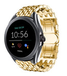 Strap-it® Strap-it Fossil Gen 5e - 44mm Drache Stahlband (Gold)