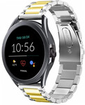 Strap-it® Strap-it Fossil Gen 5e - 44mm Stahlarmband (Silber/gold)