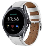 Strap-it® Fossil Gen 5e - 44mm Leder Armband (Weiß) Strap-it® Fossil Gen 5e - 44mm Leder Armband (Weiß)