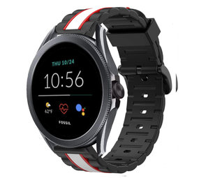 Strap-it® Fossil Gen 5e - 44mm Special Edition Armband (Schwarz/Weiß) Strap-it® Fossil Gen 5e - 44mm Special Edition Armband (Schwarz/Weiß)
