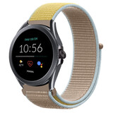 Strap-it® Fossil Gen 5e - 44mm Nylon Armband (Kamel)