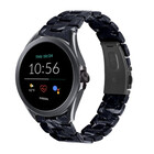 Strap-it® Strap-it Fossil Gen 5e - 44mm Harzband (Schwarz/Weiß)