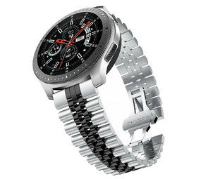 Strap-it® Fossil Gen 5e - 44mm Jubilee Stahlarmband (Silber/Schwarz) Strap-it® Fossil Gen 5e - 44mm Jubilee Stahlarmband (Silber/Schwarz)