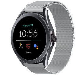 Strap-it® Fossil Gen 5e - 44mm Milanese Armband (Silber) Strap-it® Fossil Gen 5e - 44mm Milanese Armband (Silber)